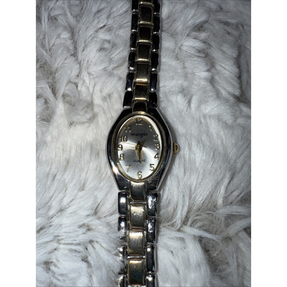 Wrangler Ladies Two-Tone Quartz Watch With Gold Dial & Silver-Tone Bracelet 4550
